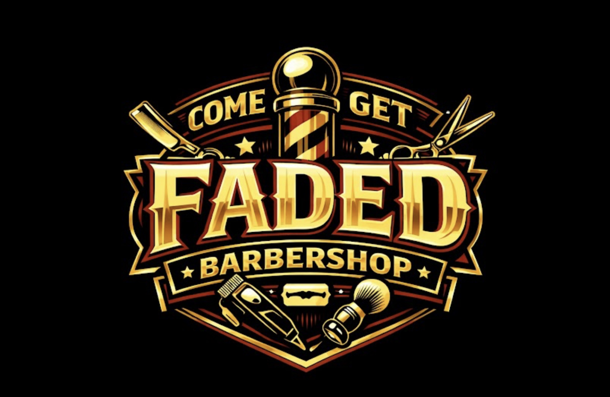 Come Get Faded Barbershop logo